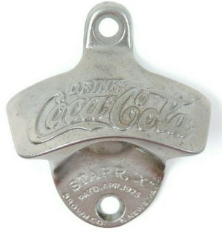 Vintage 1925 Coca Cola Bottle Opener Starr X Brown Co Made In Usa 8 N News Va