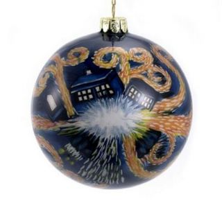Doctor Who Starry Night Exploding Tardis Glass Ball Christmas Ornament Dw4143