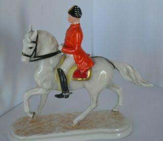 Goebel Porcelain Lipizzaner Horse Rider Figure Statue West Germany