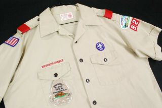 Official Boy Scouts Of America Uniform Shirt Mens Xl Philmont Ohio Usa Made