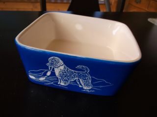 Portuguese Water Dog - Item - Hand Engraved Ceramic Bowl By Ingrid Jonsson