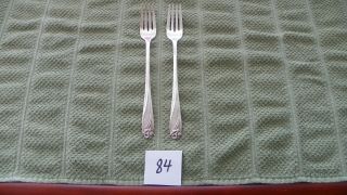 Set Of 2 1847 Rogers Bros.  Daffodil Grille Forks Silver Plate