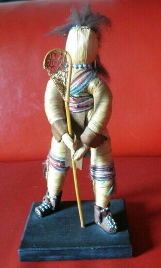 Vintage Mohawk Native American Indian Corn Husk Doll,  Rare