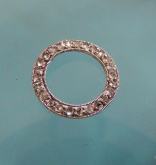 Small Art Deco 18ct White Gold Diamond Loop Hoop Jewellery Parts Repair Spares