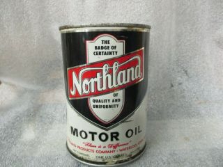 Early Northland Motor Oil Quart Metal Can