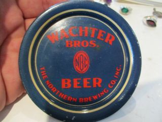 Vintage Wachter Bros.  Beer 4 - 1/4 " Diameter Tip Tray Northern Brewing Co.
