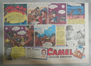 Ww 2 Camel Cigarette Ad: Us Rangers On Night Maneuvers Size: 11 X 15 Inches