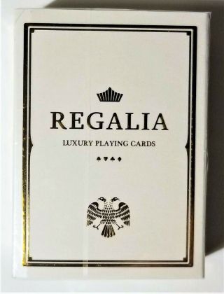 Regalia Playing Cards White Gold Limited Edition Deck By Shin Lim Cartamundi
