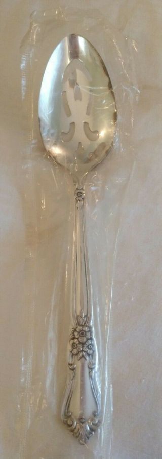 Wm A.  Rogers Oneida Ltd,  Valley Rose,  Slotted Serving Spoon Silverplated