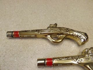 Avon Cologne Aftershave Bottles Two Collectible Gun Shaped Dueling Pistols Label 3