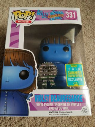 Funko Pop Movies 331 Violet Beauregarde Willy Wonka Sdcc Shared Exclusive 2016