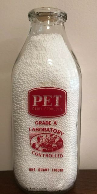 Vintage One Quart Milk Bottle Pet Dairy Products