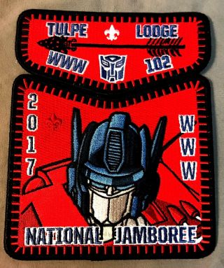 Merged Tulpe Oa Lodge 102 2017 Jamboree Transformers Optimus Prime 2 - Patch