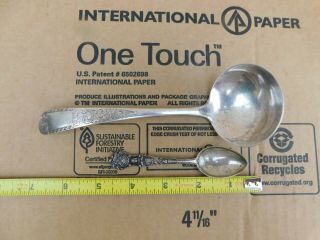 2 Antique Spoons One Marked Sterling