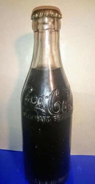 1912 Coca Cola Rome,  Ga Straight Side Bottle Still Full W/ Cap No Cracks