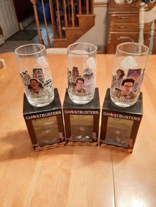 Ghostbusters Set Of 3 Glass Tumblers From Diamond Select Toys (2016)
