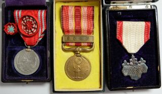 Ww2 1934 Manchuria War Sterling Silver Rising Sun Medal Badge Japanese Red Cross