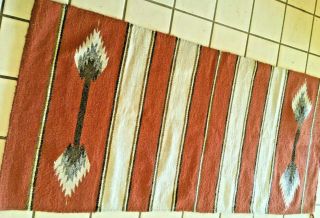 Vintage Navajo Rug Native American Indian Old Wool Weaving Blanket Rio Grande