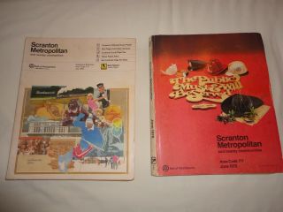 Vintage 1978 & 1985 Scranton Pa Telephone Directory Phone Book Bell Of Pa