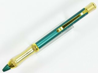 Sensa Classic Zephyr Twist Action Ballpoint Pen In Green With Gold Trim Usa Made
