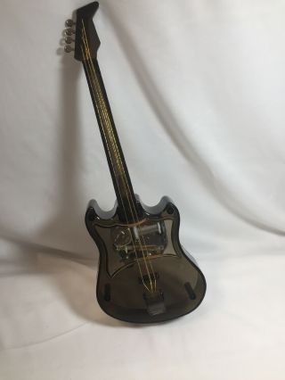 Vintage Sankyo Japan Music Box Guitar Plays Love Me Tender - -