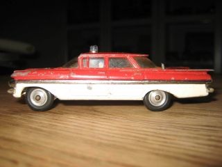 Corgi Toys - Gt.  Britain - Vintage Chervolet Impala 4 Door Flat Top Fire Chief - 1960s.