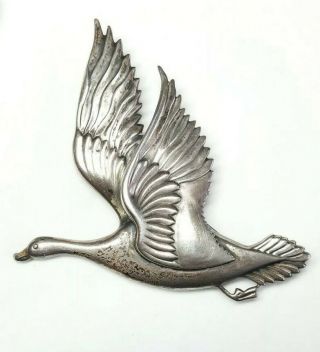 Early Norseland By Coro Sterling Silver Flying Goose Big And Heavy