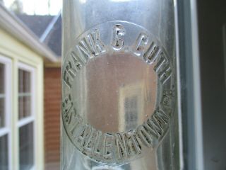 Hutchinson Blobtop bottle - East Allentown,  PA - Frank C.  Guth - clear 2
