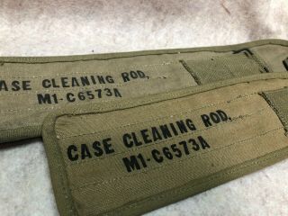 2 Ea Wwii M1 Carbine,  Cleaning Rod Case,  1944,  Fals Mfg,  C6573a,  Vg