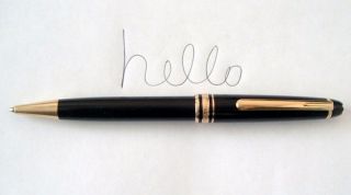 Montblanc Meisterstuck Classic Pix Black And Gold Ball Point Pen $83