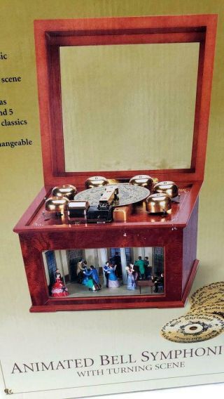 Mr Christmas Animated Bell Symphonium Victorian Dancers Turning Scene Music Box