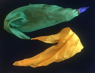 Vintage Magic Trick Loftus Double Color Changing Handkerchief,  Silk
