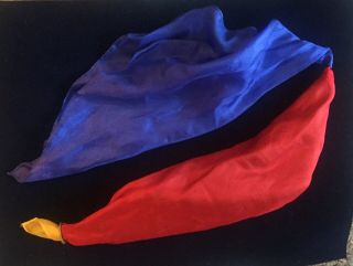 Vintage Magic Trick Loftus Double Color Changing Handkerchief,  Silk 2