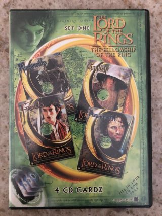 Lord Of The Rings Fellowship Set One 4 Cd Cardz W/collector Case - Rare Htf