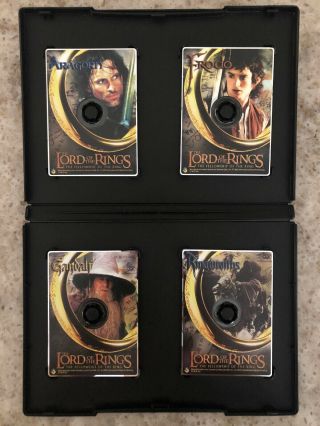 Lord Of The Rings Fellowship Set One 4 CD Cardz w/Collector Case - Rare HTF 2