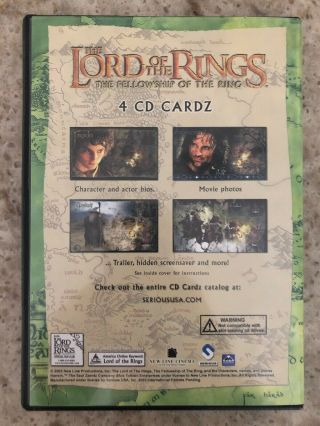 Lord Of The Rings Fellowship Set One 4 CD Cardz w/Collector Case - Rare HTF 3