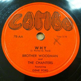 Brother Woodman & The Savoys Doo - Wop 78 Why B/w Watts On Combo Vg,  Cond.  Rj 694