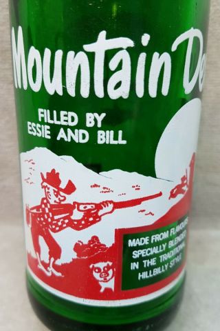 Canadian Mountain Dew Hillbilly Acl Soda Soft Drink Bottle Essie & Bill.