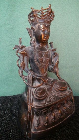 Chinese Antique Gilt Bronze Buddha 2