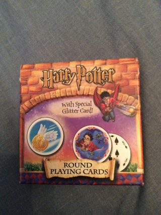 Harry Potter Round Playing Cards With Special Glitter Card