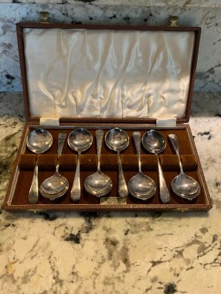 Abercrombie And Fitch Antique Diablo Silver Spoons In Case