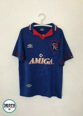 Chelsea Fc 1993/94 Home Football Shirt M Umbro Vintage Soccer Jersey