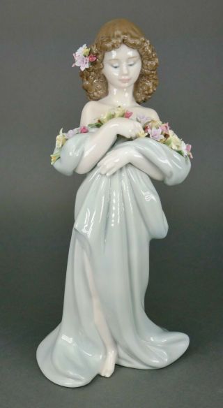 Vintage Lladro Porcelain Petals Of Love Retired Spanish Figurine Statue
