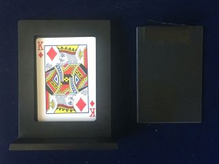 Vintage Magic Trick Black Appearing Card Frame Reiss Magic 3 3/4 