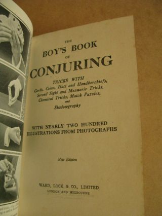 THE BOY ' S BOOK OF CONJURING VINTAGE 3