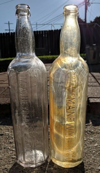 C.  1920 Newmark Western Grocers Glass Bottles Los Angeles William Mclaughlin Mcl