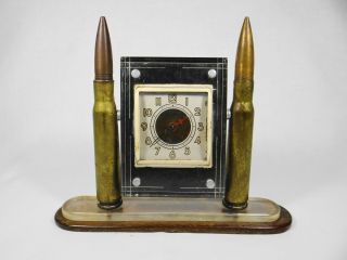 Vintage Us Military Trench Art Shell Casing Clock