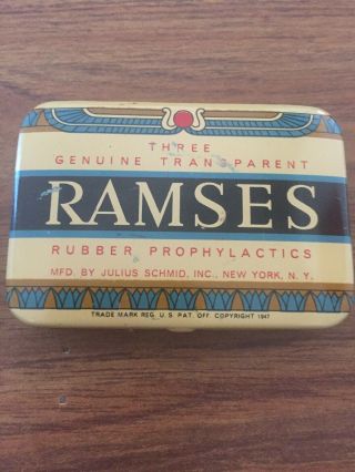 Ramses Condom Tin Great Graphics W/ Contents