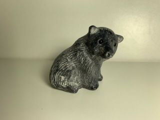A Wolf Soapstone Carving Sculpture Bear - Hand Made In Canada
