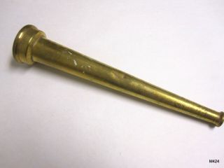 Vintage Elkhart Brass Mfg.  Co.  Heavy Solid Brass Fire Hose Nozzle 12 "